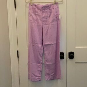 Anthropologie Collette Linen Pant Size 28 Purple
